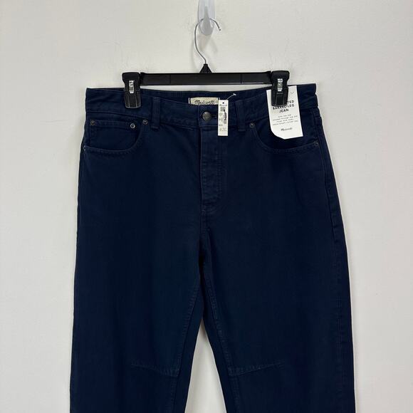 Madewell The Petite Darted Barrel Leg Jean Garment Dyed Juniper Berry US 28P NWT - Picture 8 of 14
